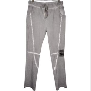 Free For Humanity Gray Drawstring Waist High-Rise Casual Pants Sz S